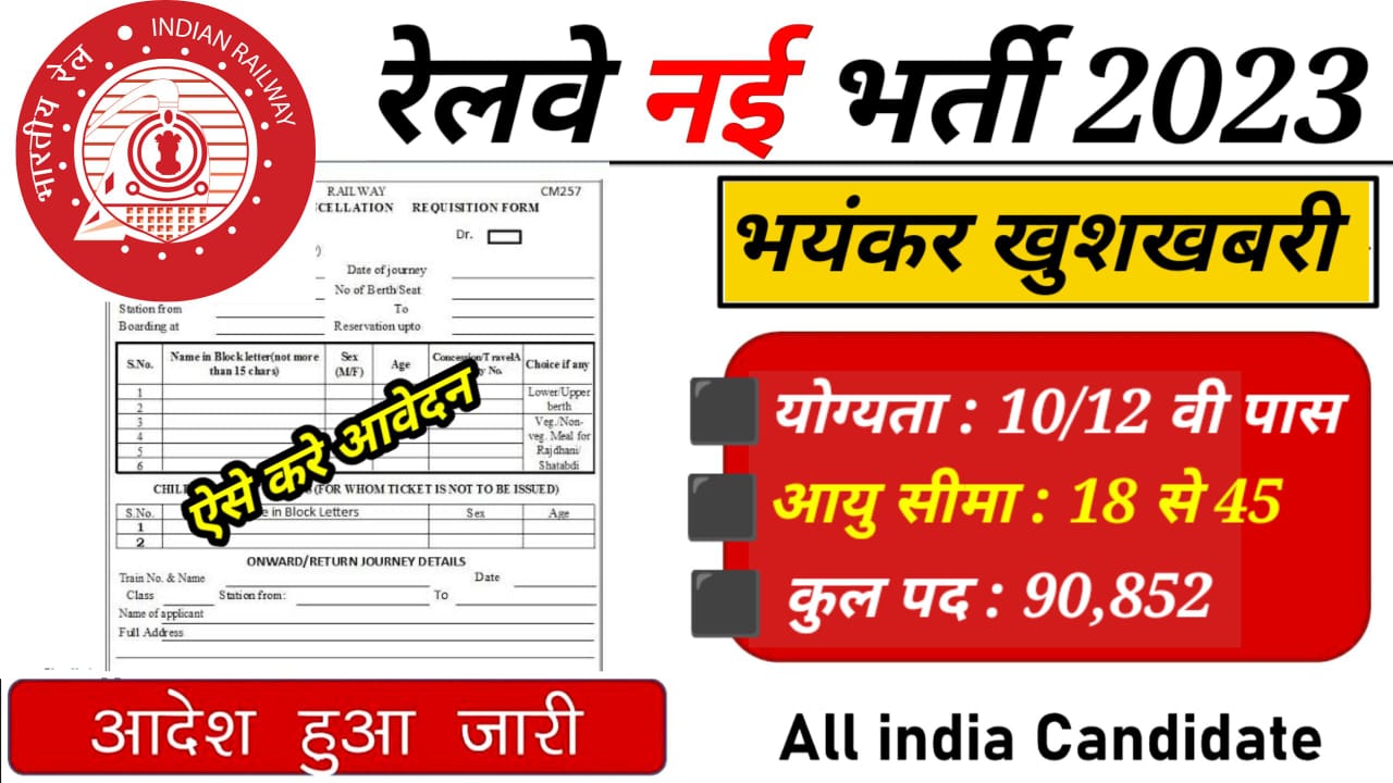 Railway 90891 New Vacancy Online Form 2023