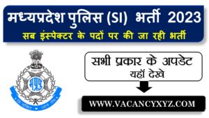 MP Police SI Vacancy 2024