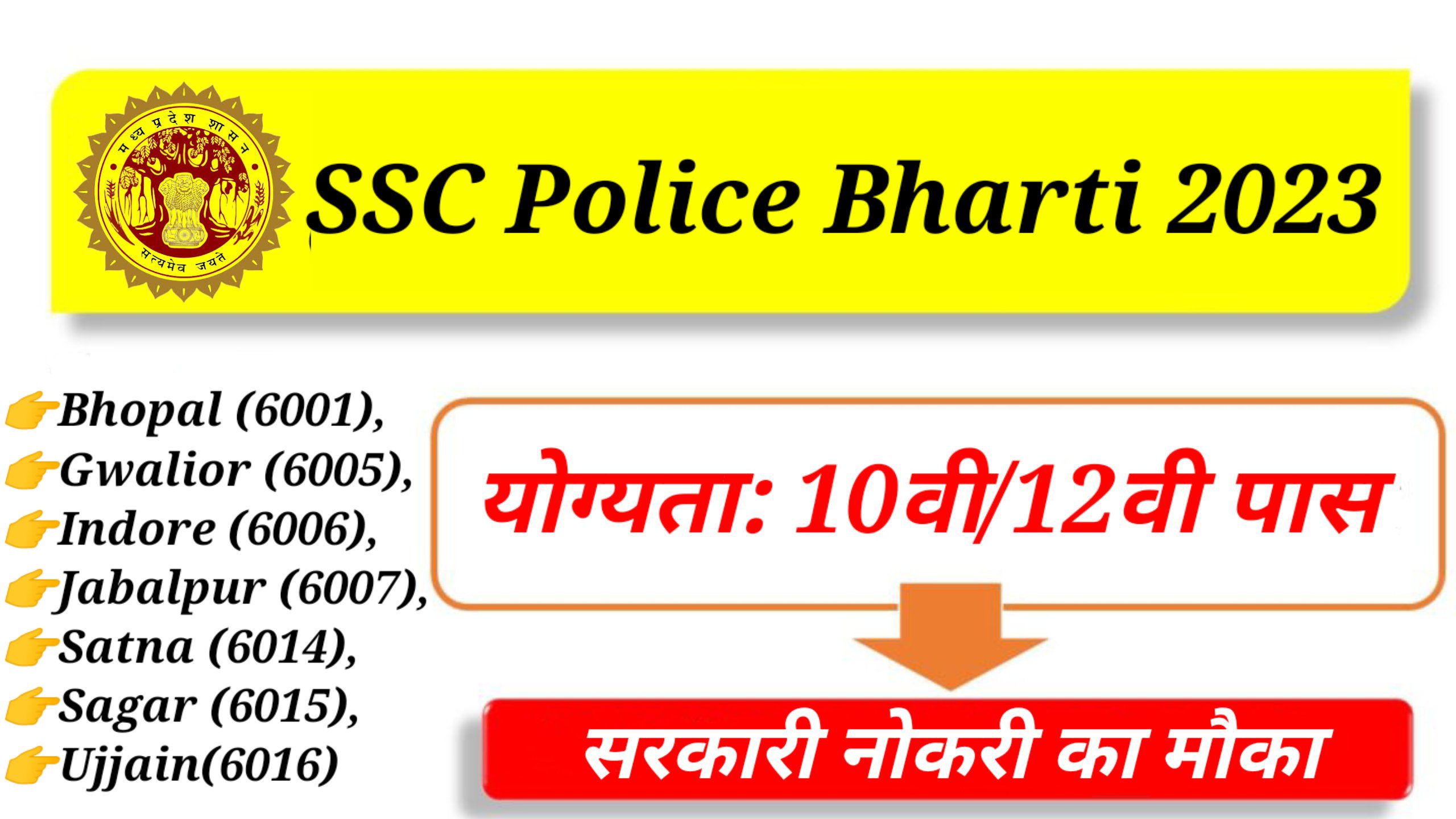 SSC Police Constable Vacancy