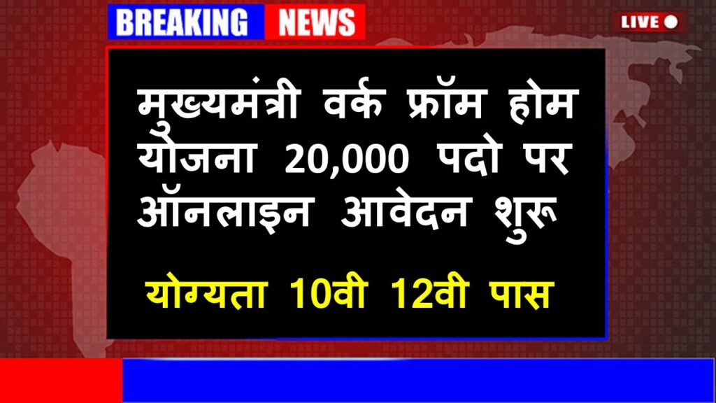 CM Work From Home Yojana 2023