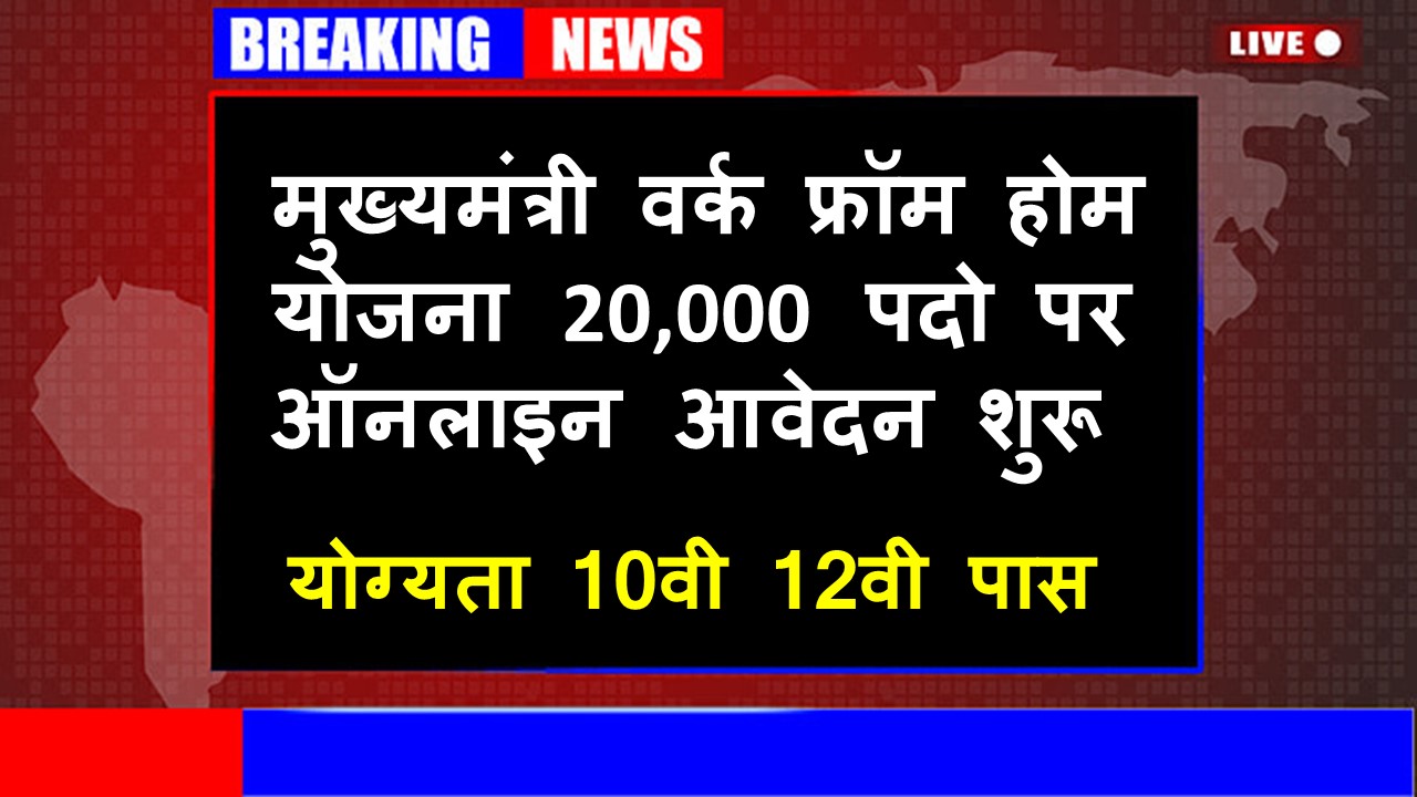 CM Work From Home Yojana 2023