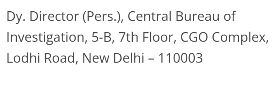 CBI Recruitment 2024