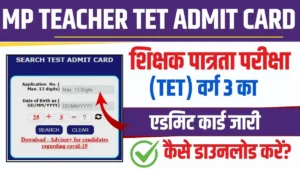 MP Teacher TET Admit Card 2024