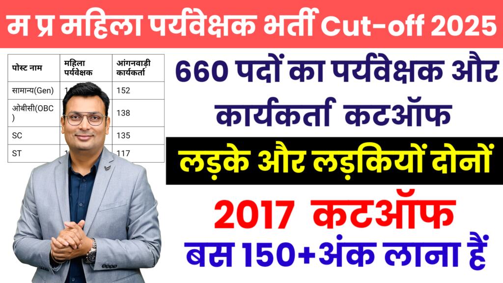 MP Anganwadi Supervisor cut off 2025 New:एमपी महिला सुपरवाइजर कट ऑफ 2025 आंगनवाड़ी पर्यवेक्षक & कार्यकर्ता दोनों के लिए कटऑफ देखें