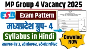 MPESB Group 4 Vacancy 2025 Syllabus
