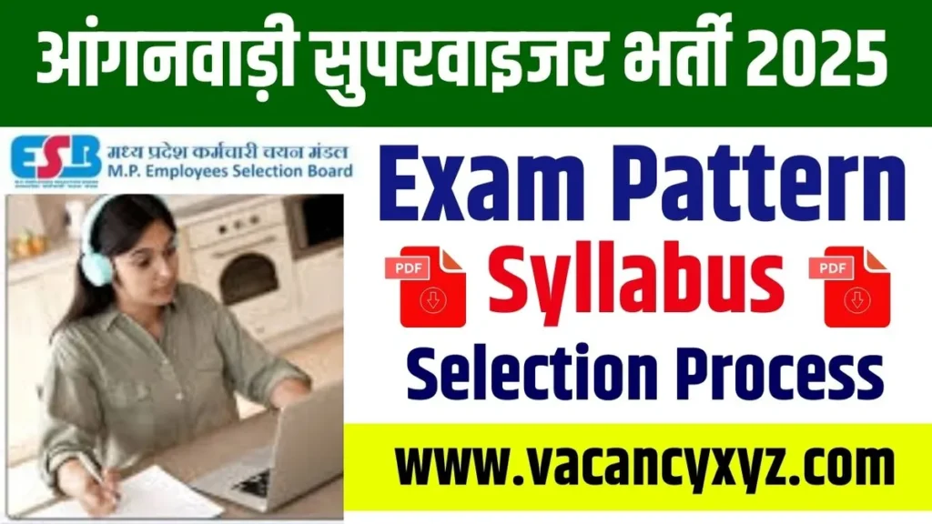 MP Mahila Supervisor Bharti 2025