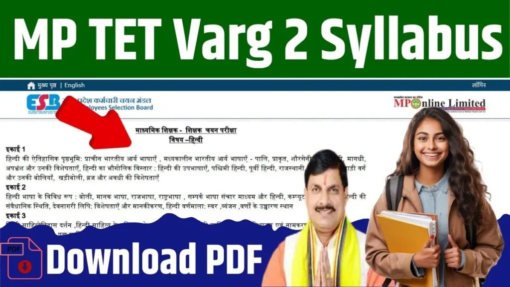 MP TET Varg 2 Syllabus 2025
