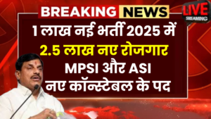 Madhya Pradesh Govt Job 2025 New: एमपी में 2,70000 पदों पर नई सरकारी भर्ती ऐलान,5 साल में भर्ती प्रक्रिया पूरी