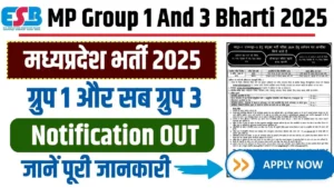 MPESB Group-1 And Sub Group-3 Bharti 2025