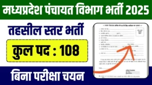 MP Panchayat Raj Vacancy 2025