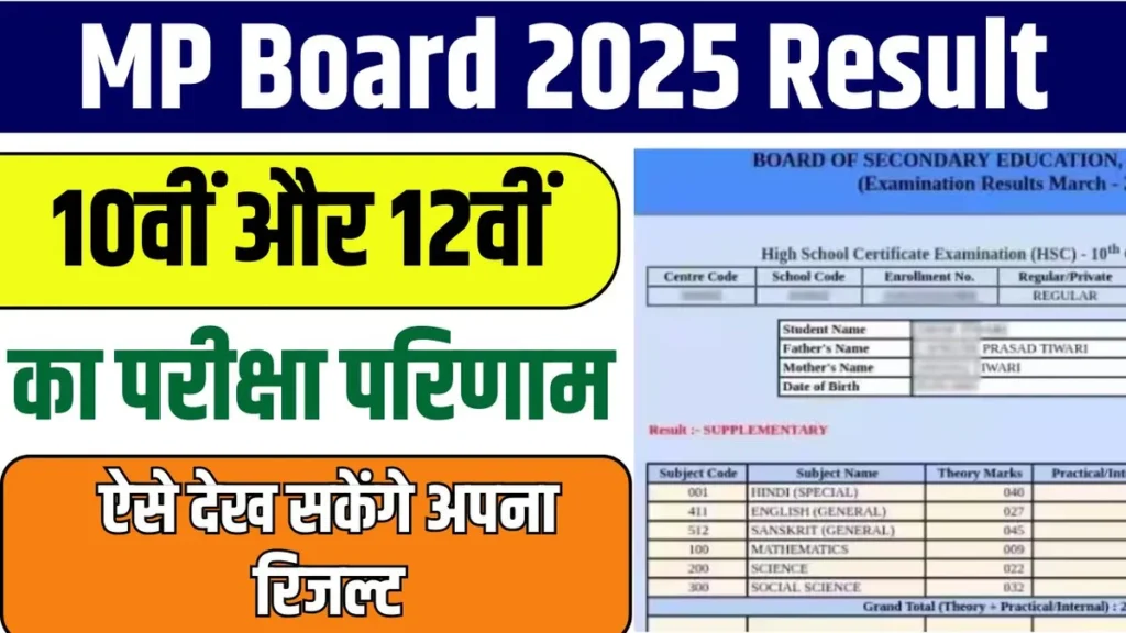 MP Board 2025 Result