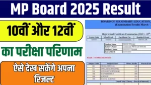 MP Board 2025 Result