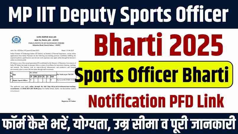 MP IIT Deputy Sports Officer Bharti 2025