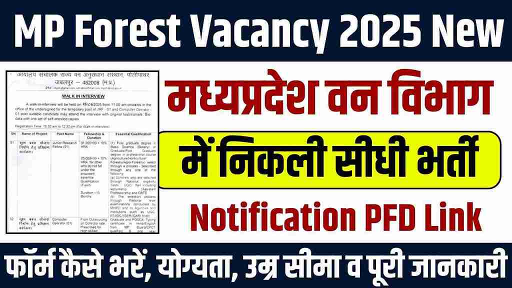 MP Forest Vacancy 2025