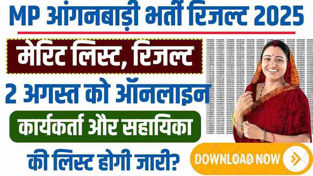 MP Anganwadi Bharti 2025 Merit Lis