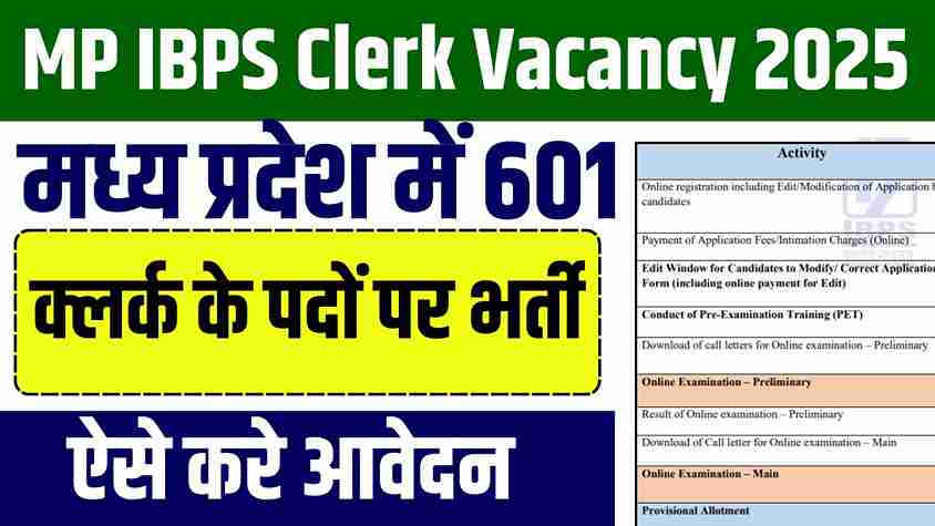 MP IBPS Clerk Vacancy 2025