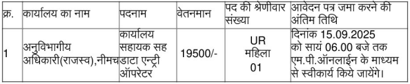 MP Revenue Department Bharti 2025: मध्यप्रदेश राजस्व विभाग में डाटा एंट्री ऑपरेटर के पदों पर निकली भर्ती, वेतन ₹19500 MP Revenue Department Bharti 2025