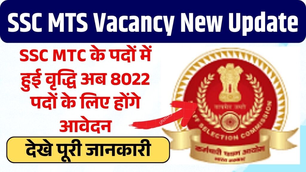 SSC MTS Vacancy New Update 2025