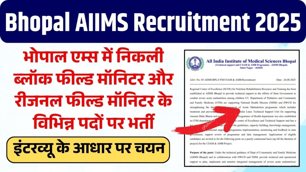 Bhopal AIIMS Recruitment 2025