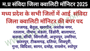 MP Jila Quality Monitor Bharti 2025