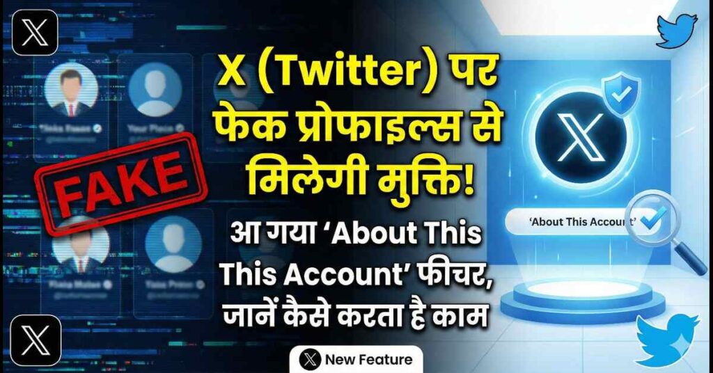 X (Twitter) पर फेक प्रोफाइल्स से मिलेगी मुक्ति! आ गया 'About This Account' फीचर, जानें कैसे करता है काम X New Feature X New Feature
