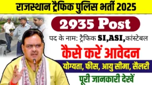 Rajasthan Traffic Police Vacancy 2025