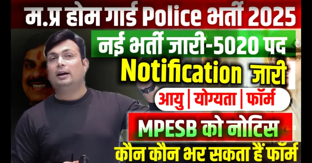 MP Home Guard Vacancy 2026 New: