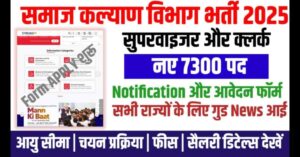 Samaj Kalyan Vibhag Vacancy 2026 New: 13877 पदों पर 12वीं पास युवाओं के लिए निकली भर्ती