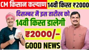 मुख्यमंत्री किसान कल्याण योजना 14वीं किस्त: किसानों के लिए बड़ी खुशखबरी, फाइनल तारीख जारी, क्या Cm मोहन यादव जी ने