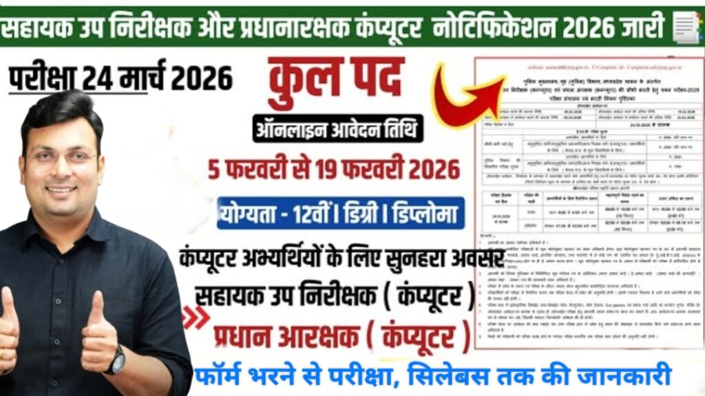 MPESB ASI Computer & Head Constable Computer Vacancy 2026 Notification out