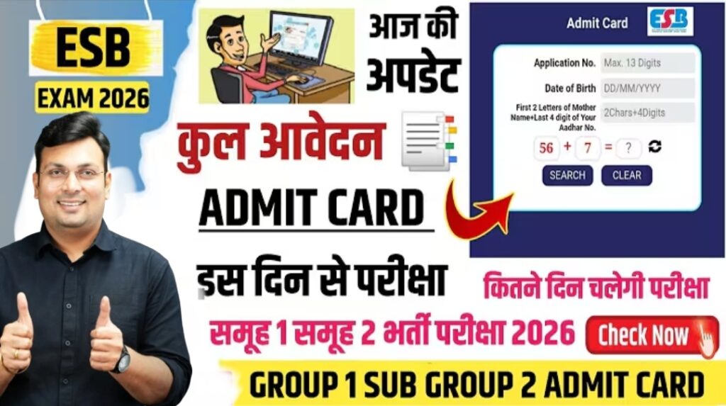 MP Group 1 Sub Group 3 Admit Card 2026