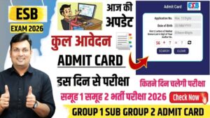 MP Group 1 Sub Group 3 Admit Card 2026