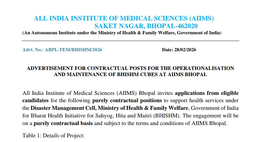 MP Health Vibhag Vacancy 2026 New:मध्‍यप्रदेश स्‍वास्‍थ्‍य विभाग भर्ती के फिर नया नोटिफिकेशन जारी हुआ