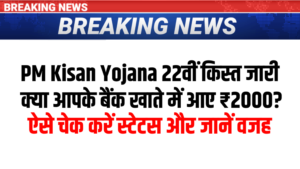 PM Kisan Yojana 22वीं किस्त जारी: क्या आपके बैंक खाते में आए ₹2000? ऐसे चेक करें स्टेटस और जानें वजह