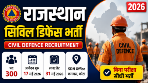 Rajasthan Civil Defense Volunteer Recruitment 2026