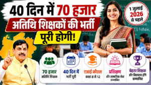 MP Atithi sikshak New Registration 2026 - सीएम आदेश 70 हजार अतिथि शिक्षकों की भर्ती प्रक्रिया पूरी की जाएगी