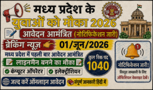 MP Line Man Vacancy 2026: Electrician, Computer Operator सहित 1040 पद, फ्री आवेदन शुरू