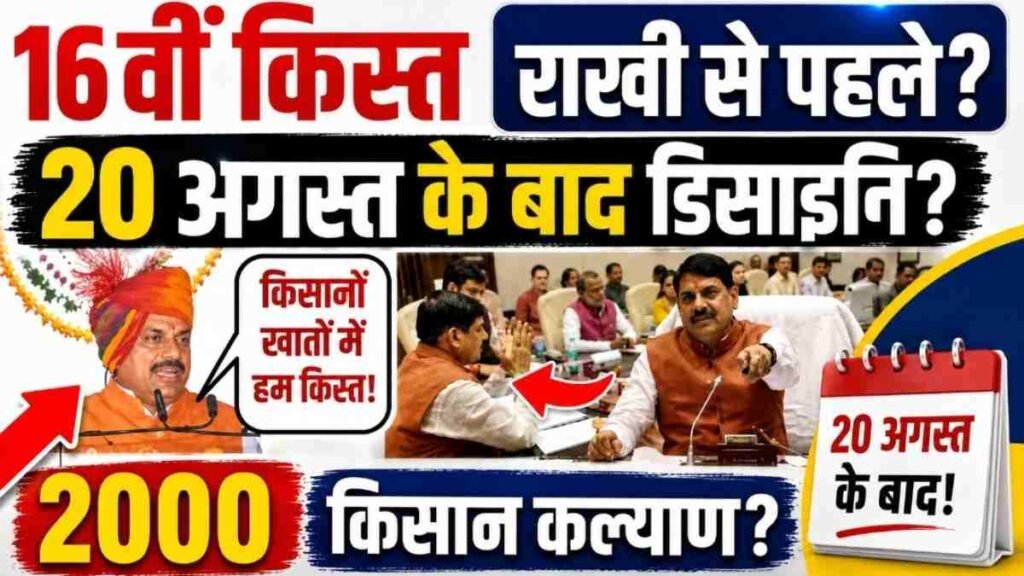 mp kisan kalyan Yojana 16th kist kab ayegi: राखी से पहले आएगी 16वीं किस्त की राशि ? जानें Latest Update