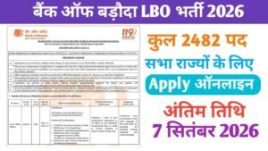 Bank of Baroda LBO Vacancy 2026 New: बैंक ऑफ बड़ौदा ने Local Bank Officer (LBO) के 2,482 पदों पर भर्ती का नोटिफिकेशन जारी