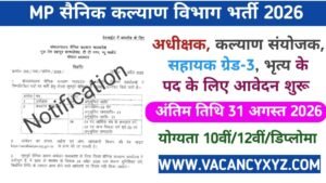 MP Sainik Kalyan Vibhag Vacancy 2026,