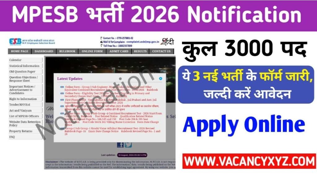 MPESB Bharti 2026